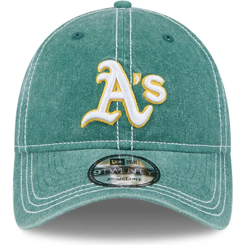 siltovka-zaoblena-zelena-nastavitelny-9twenty-washed-contrast-oakland-athletics-mlb-new-era