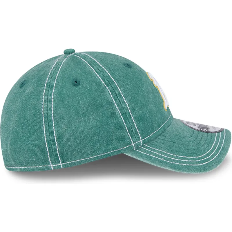 siltovka-zaoblena-zelena-nastavitelny-9twenty-washed-contrast-oakland-athletics-mlb-new-era
