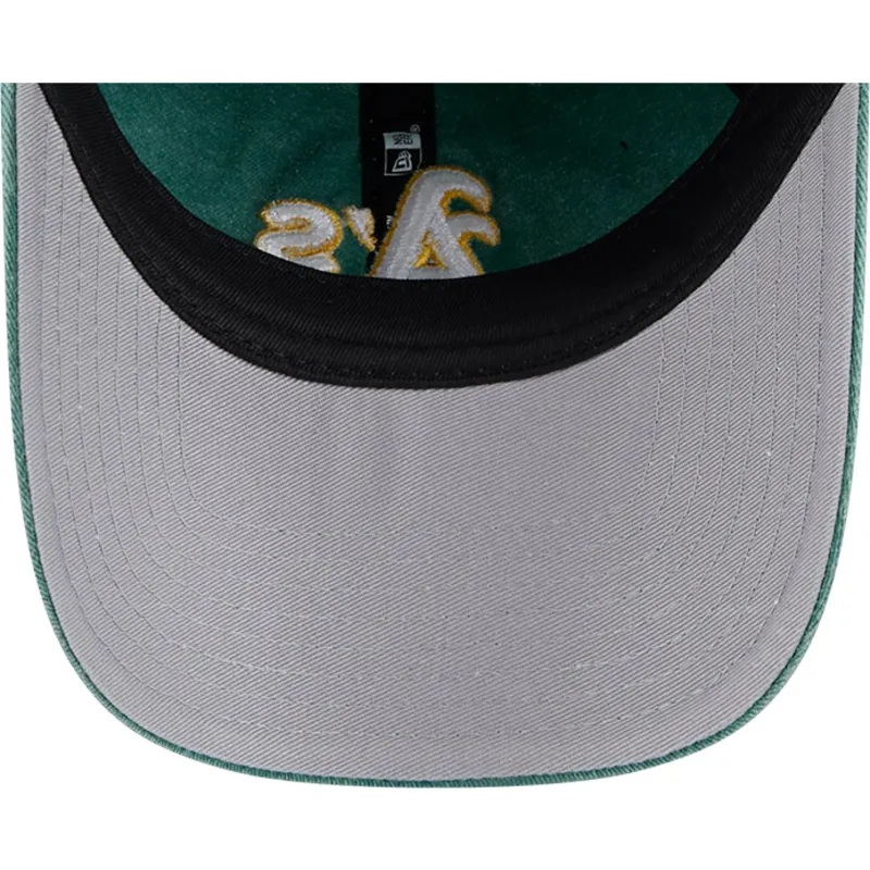 siltovka-zaoblena-zelena-nastavitelny-9twenty-washed-contrast-oakland-athletics-mlb-new-era