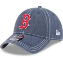 blaue-gebogene-verstellbare-kappe-9twenty-washed-contrast-der-boston-red-sox-mlb-von-new-era