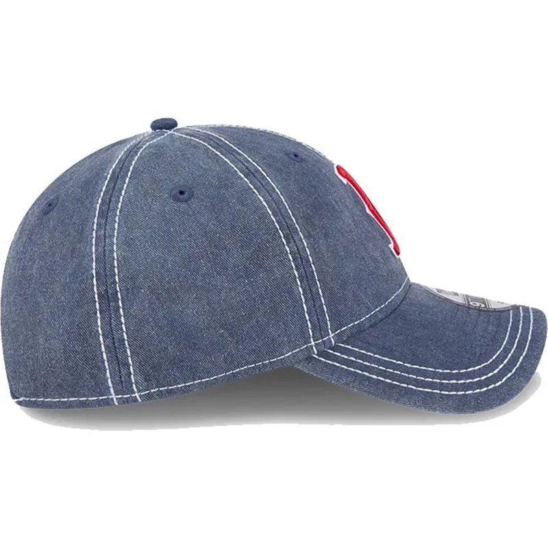 blaue-gebogene-verstellbare-kappe-9twenty-washed-contrast-der-boston-red-sox-mlb-von-new-era