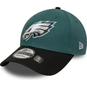 new-era-curved-brim-9forty-the-league-philadelphia-eagles-nfl-adjustable-cap-verstellbar-grun-und-schwarz