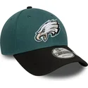 new-era-curved-brim-9forty-the-league-philadelphia-eagles-nfl-adjustable-cap-verstellbar-grun-und-schwarz