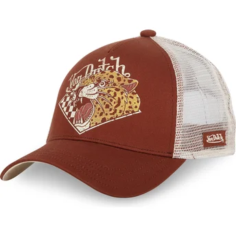 Šiltovka zaoblená hnedá snapback GUE Von Dutch