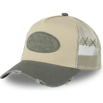Καπέλο trucker μπεζ και πράσινο USED 02 από Von Dutch