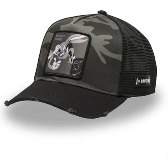 Capslab Looney Tunes LOO11 BD CT Mehrfarbige Trucker-Kappe Bugs Bunny und Daffy Duck