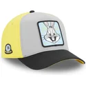 capslab-curved-brim-bugs-bunny-loo11-bep1-looney-tunes-grey-yellow-and-black-snapback-cap