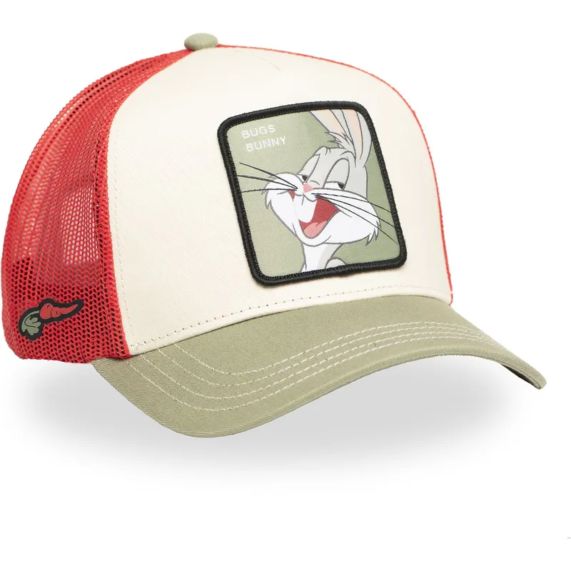 beige-rote-und-grune-trucker-kappe-bugs-bunny-loo11-bug1-looney-tunes-von-capslab