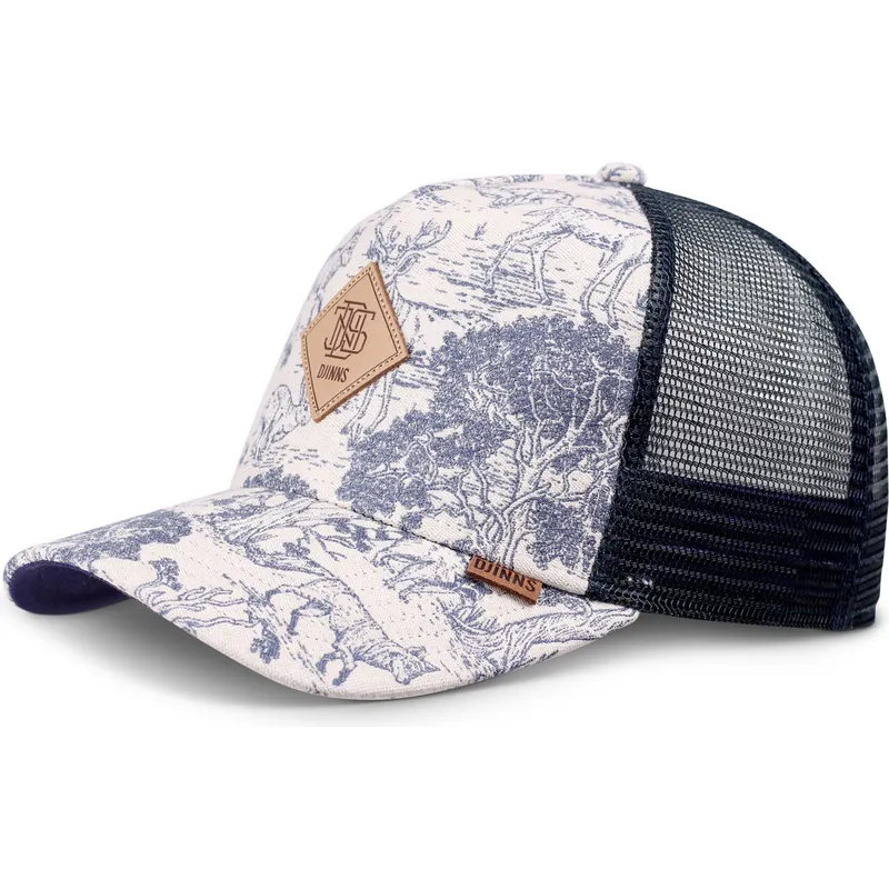 siltovka-zaoblena-tmavomodra-snapback-hft-deer-pattern-djinns