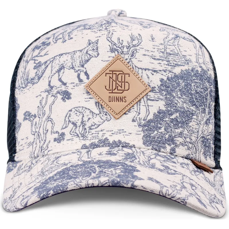 siltovka-zaoblena-tmavomodra-snapback-hft-deer-pattern-djinns