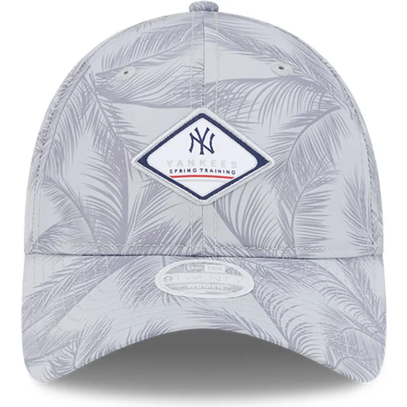 siltovky-zaoblena-siva-nastavitelny-pasik-9twenty-leaf-open-back-spring-training-fan-pack-2025-new-york-yankees-mlb-new-era