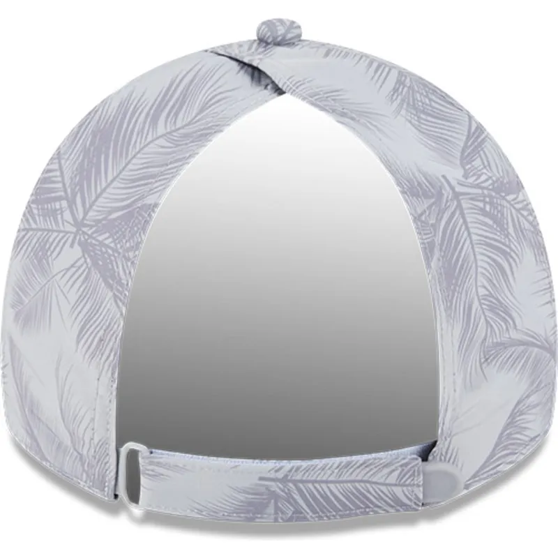 cap-zaoblena-gray-adjustable-strap-9twenty-leaf-open-back-spring-training-fan-pack-2025-new-york-yankees-mlb-new-era