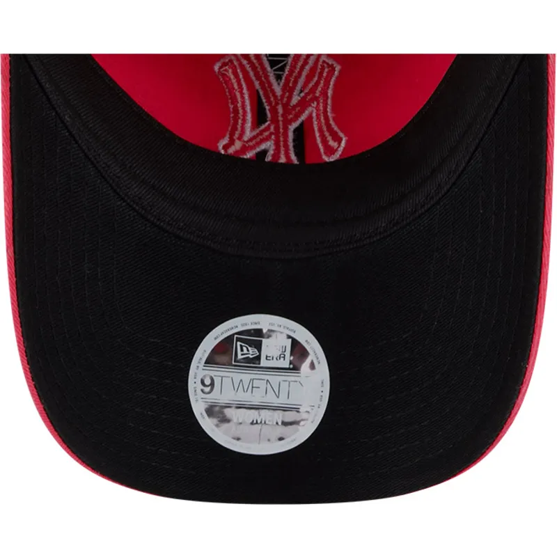 cap-zaoblena-pink-adjustable-strap-9twenty-pattern-spring-training-fan-pack-2025-new-york-yankees-mlb-new-era