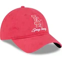 verstellbare-rosa-damen-cap-9twenty-pattern-spring-training-fan-pack-2025-der-los-angeles-dodgers-mlb-von-new-era