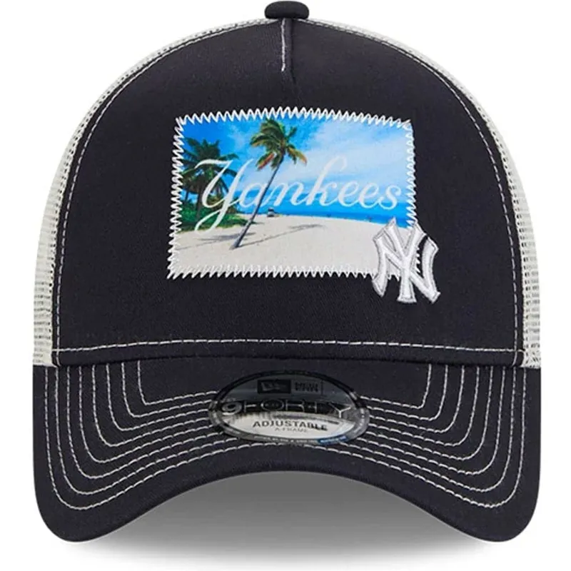 siltovka-zaoblena-tmavomodra-snapback-9forty-a-frame-patch-spring-training-fan-pack-2025-new-york-yankees-mlb-new-era