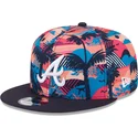 new-era-flat-brim-9fifty-printed-spring-training-fan-pack-2025-atlanta-braves-mlb-multicolor-snapback-cap