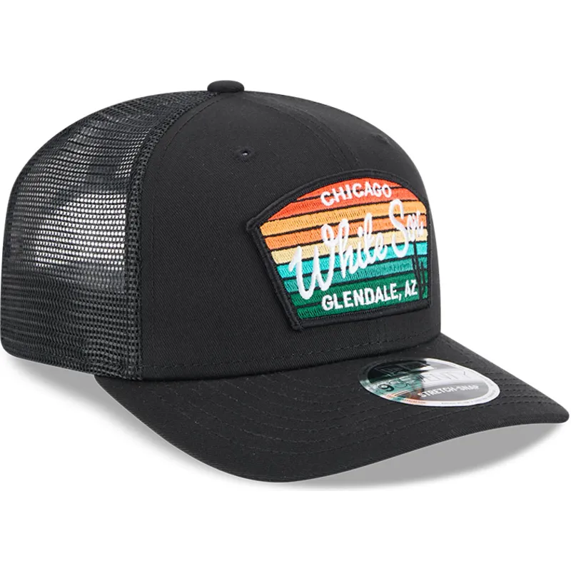 siltovka-zaoblena-cierna-snapback-9seventy-stretch-snap-mesh-spring-training-fan-pack-2025-chicago-white-sox-mlb-new-era