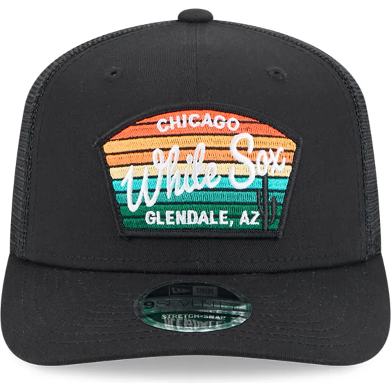 siltovka-zaoblena-cierna-snapback-9seventy-stretch-snap-mesh-spring-training-fan-pack-2025-chicago-white-sox-mlb-new-era