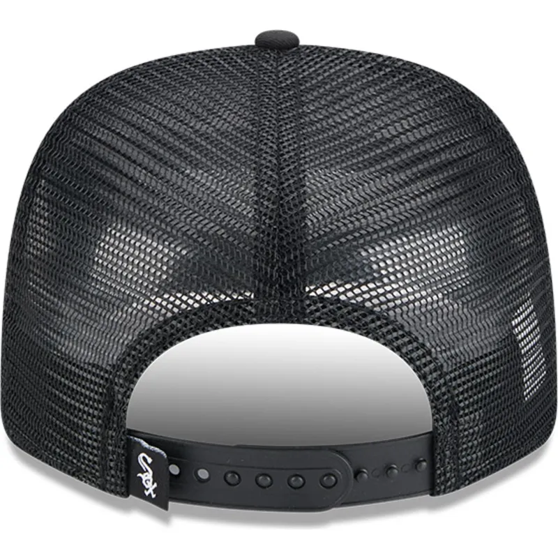 schwarze-trucker-cap-9seventy-stretch-snap-mesh-spring-training-fan-pack-2025-der-chicago-white-sox-mlb-von-new-era