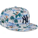 new-era-flat-brim-9fifty-print-spring-training-fan-pack-2025-new-york-yankees-mlb-white-snapback-cap