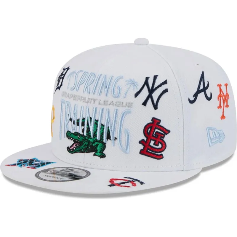 siltovka-rovna-biely-snapback-9fifty-scatter-spring-training-fan-pack-2025-mlb-new-era