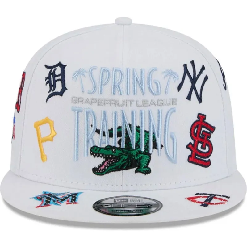 siltovka-rovna-biely-snapback-9fifty-scatter-spring-training-fan-pack-2025-mlb-new-era