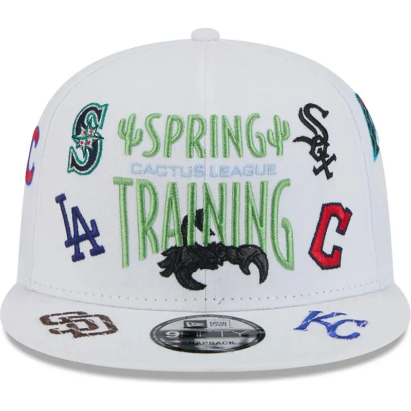weisse-flache-snapback-kappe-9fifty-scatter-spring-training-fan-pack-2025-von-mlb-cactus-league-logo-von-new-era