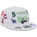 weisse-flache-snapback-kappe-9fifty-scatter-spring-training-fan-pack-2025-der-mlb-cactus-league-logo-von-new-era