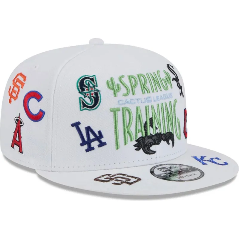 siltovka-rovna-biely-snapback-9fifty-scatter-spring-training-fan-pack-2025-mlb-new-era