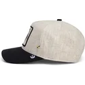 beige-und-schwarze-gebogene-snapback-kappe-skorpion-deadly-lethal-linen-rugged-comfort-the-farm-von-goorin-bros