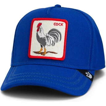 Blaue Snapback-Cap mit gebogenem Schirm Gallo Cock Rooster Field 100 The Farm von Goorin Bros.
