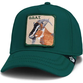 Grüne gebogene Snapback-Kappe Ziege G.O.A.T. Greatest Field 100 The Farm von Goorin Bros.