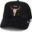 siltovka-zaoblena-cierna-snapback-dead-the-suede-skull-global-core-micro-suede-the-farm-goorin-bros
