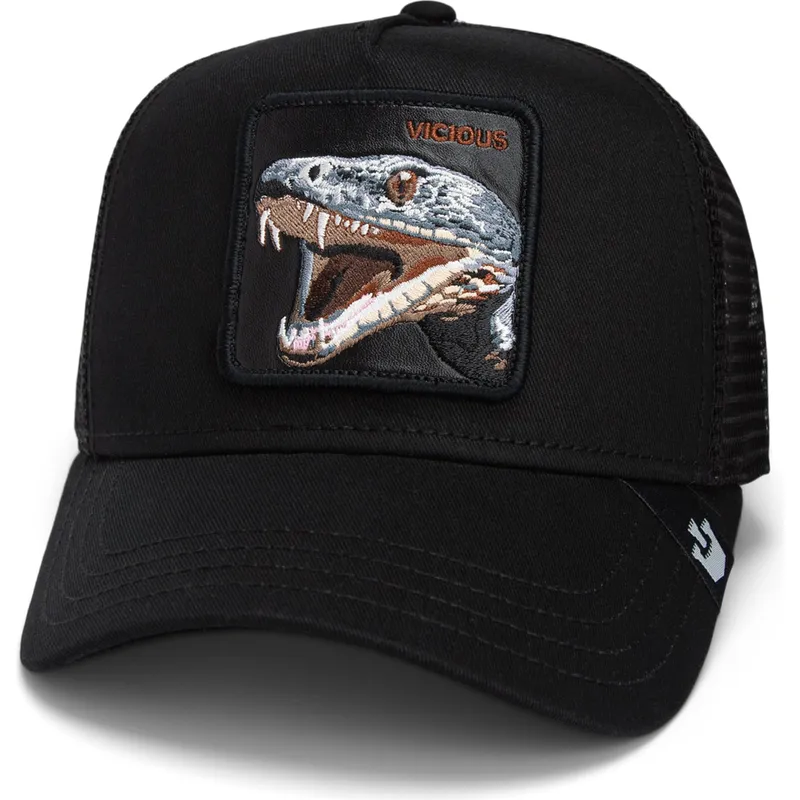 siltovka-zaoblena-cierna-snapback-the-vicious-snake-core-combo-the-farm-goorin-bros