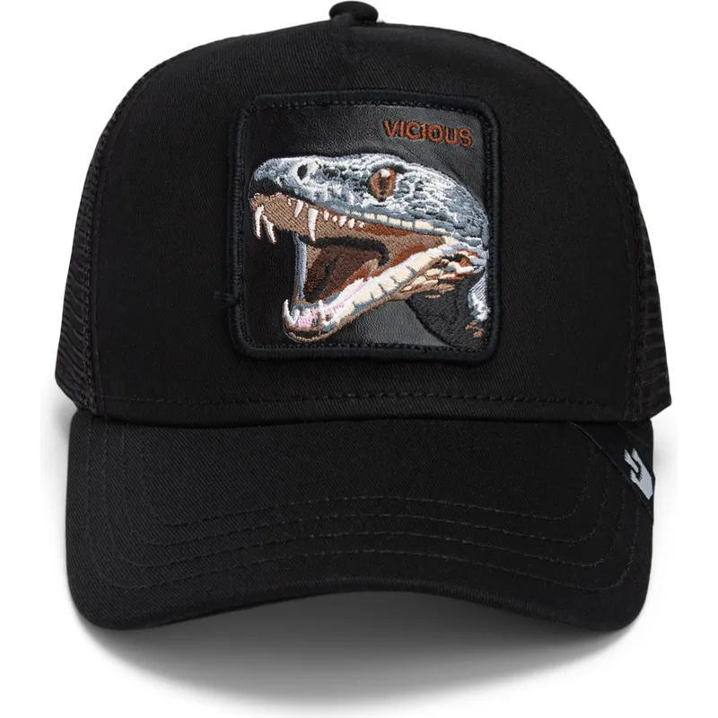 siltovka-zaoblena-cierna-snapback-the-vicious-snake-core-combo-the-farm-goorin-bros