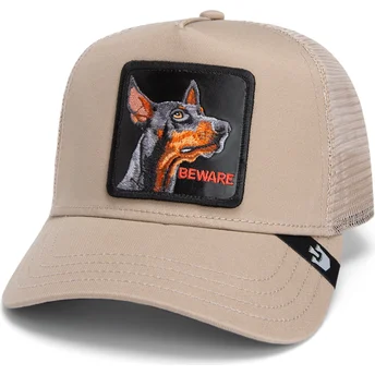 Gorra trucker beige perro dóberman The Doberman Core...
