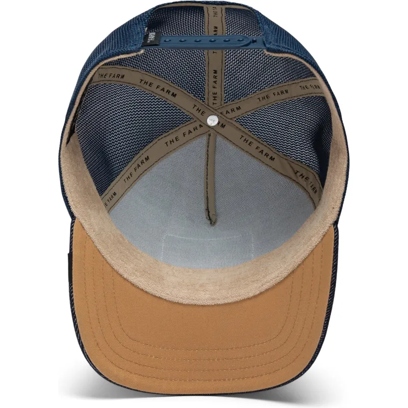 trucker-cap-marineblau-panther-the-panther-global-core-denim-the-farm-von-goorin-bros
