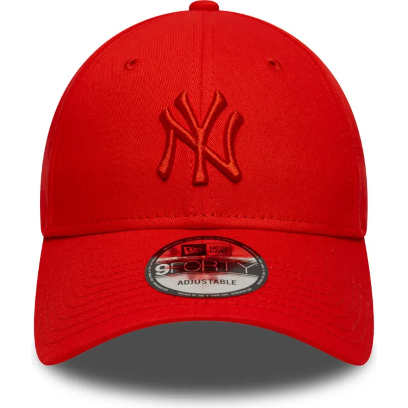 rote-verstellbare-curved-cap-mit-rotem-logo-9forty-colour-pack-der-new-york-yankees-mlb-von-new-era