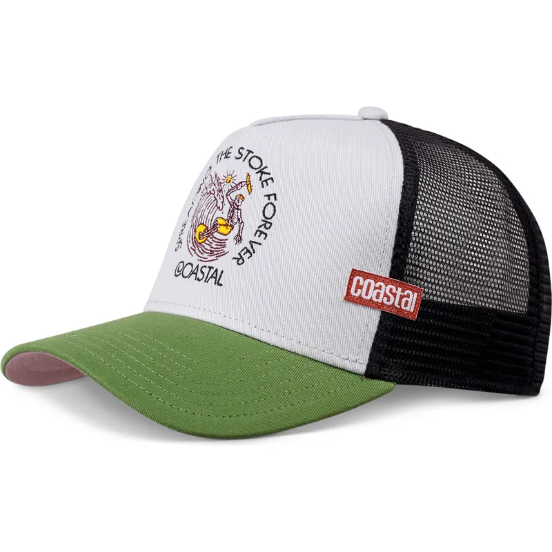 trucker-cap-grau-und-grun-spreading-the-stoke-forever-hft-von-coastal