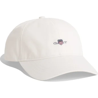 Gorra curva beige ajustable Shield Cotton Twill Eggshell de Gant