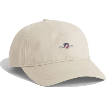 Gorra curva beige ajustable Shield Cotton Twill Putty de Gant