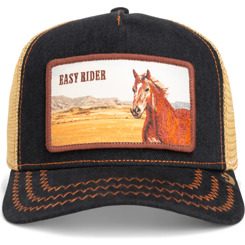 siltovky-zaoblena-kamionista-cierna-snapback-caballo-easy-rider-wild-heart-the-farm-the-farm-de-goorin-bros