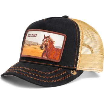 Gorra trucker negra caballo Easy Rider Wild Heart The Farm de Goorin Bros.
