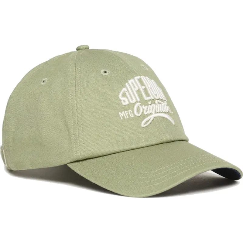 grune-verstellbare-curved-cap-graphic-seagrass-green-von-superdry
