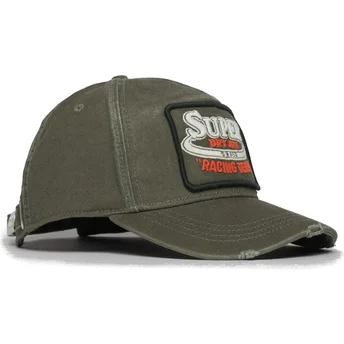 Gorra curva negra ajustable Graphic Black de Superdry