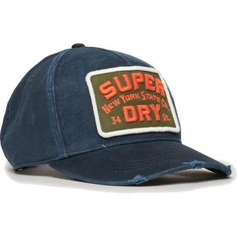 Gorra curva azul marino ajustable Graphic Navy de Superdry
