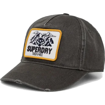 Gorra curva verde oscuro ajustable Graphic Dark Green de Superdry