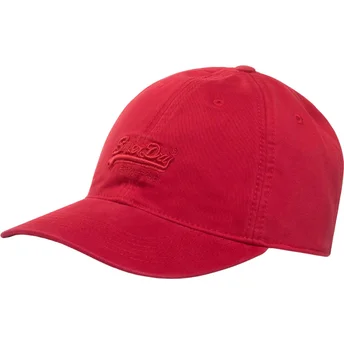 Gorra curva roja ajustable Vintage Embroidery Optic Pitch de Superdry