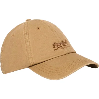 Gorra curva marrón ajustable Vintage Embroidery Light Sand de Superdry
