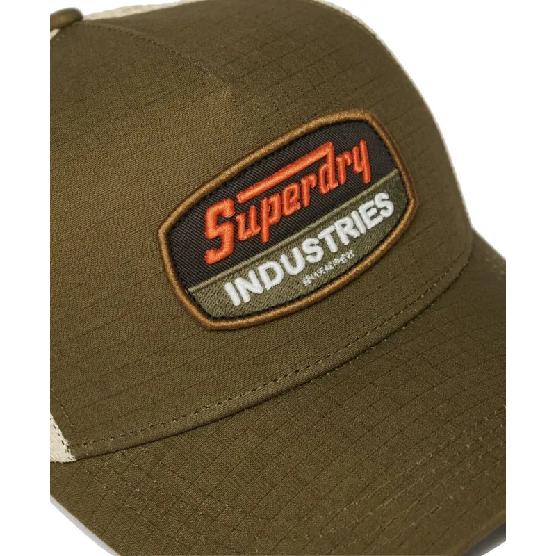 trucker-kappe-grun-dirt-road-dark-khaki-von-superdry